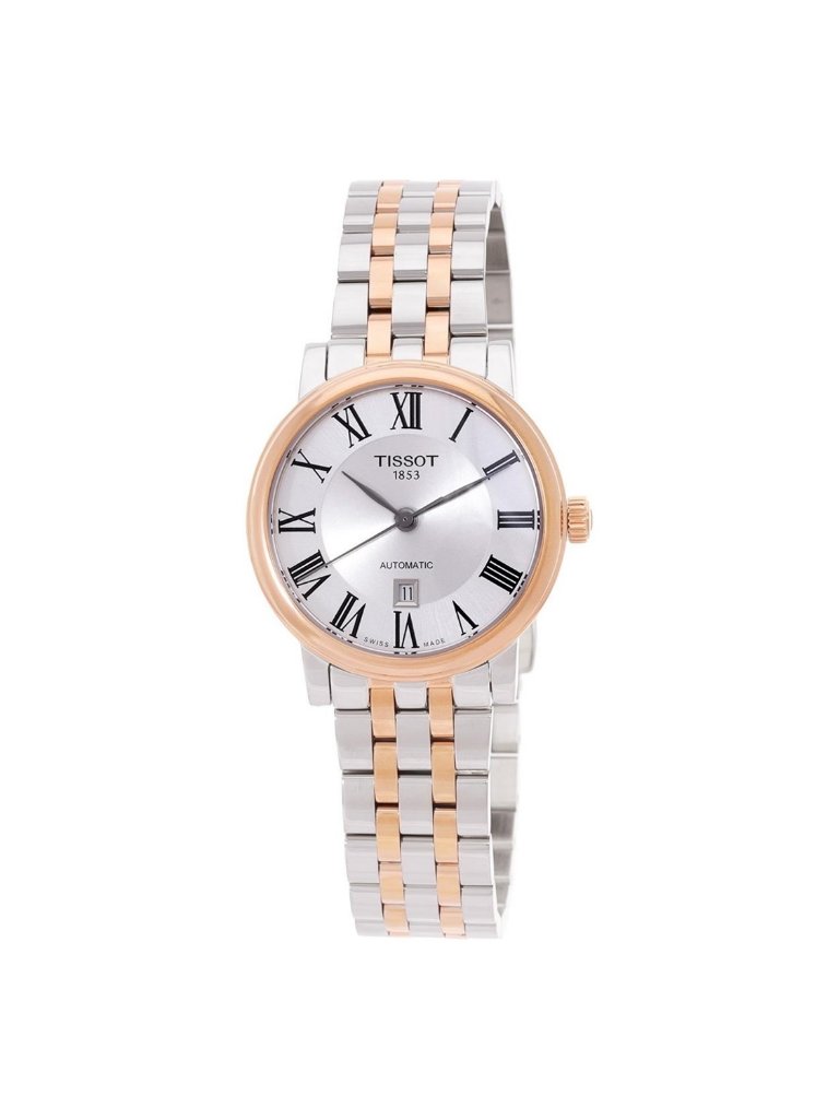 Nwt Tissot Carson Automatic Silver Dial TwoTone Ladies Watch